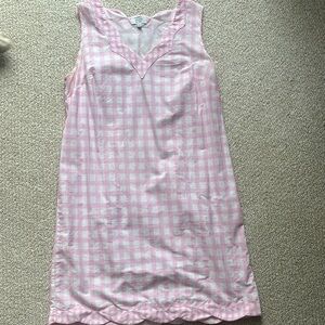 Crown & Ivy Pink and White Midi Dress with Gingham Pattern